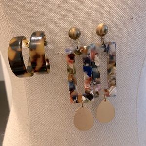 Two Pairs of Resin Earrings